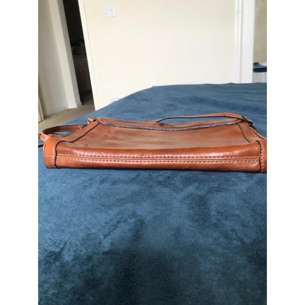 Vintage The bridge messenger laptop briefcase in English saddle